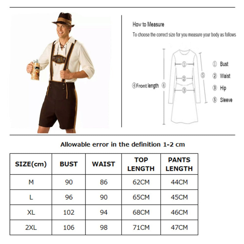 Oktoberfest Couples Suit Traditional Dress Costume (Men & Women) S-3XL