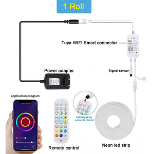 RGB LED Rope Strip Lights with Wifi APP Remote Control (8 Styles) 6 Sizes