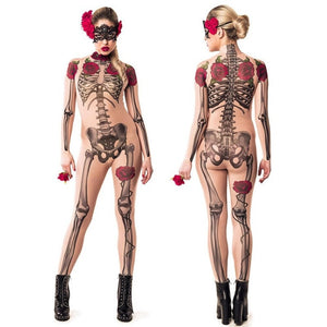 3D Anatomical Skeleton Hooded Bodysuit Costume (10 Styles) S-XL