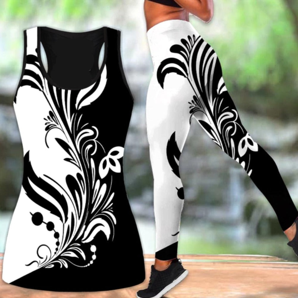 3D Printed Tops and High Waist Leggings Set (12 Styles) M-8XL