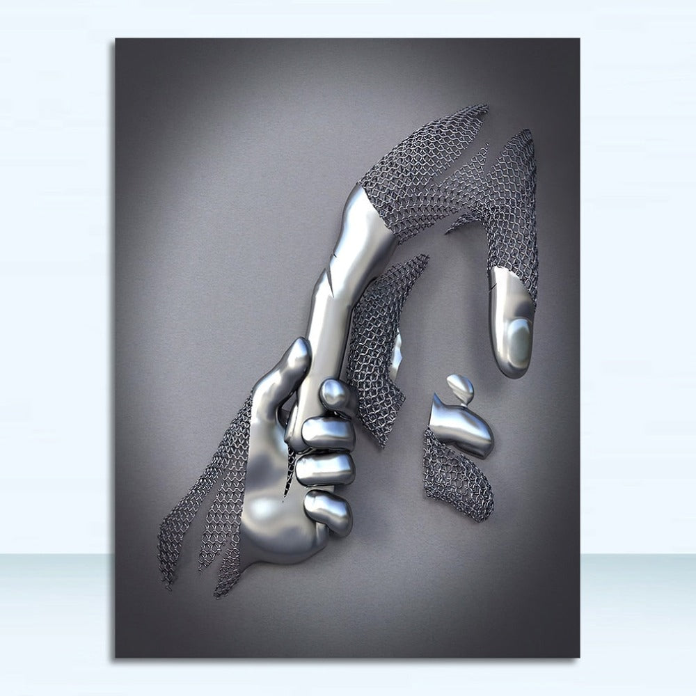 Romantic Metal Figure Abstract Wall Art Poster (12 Design) NO FRAME Media 6 of 12