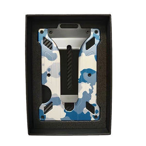 Money Clip Card Holder Ultra Thin Wallet (19 Colors) with ID Clear Holder