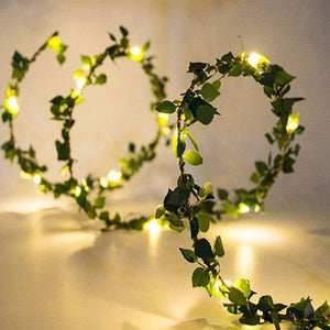 LED Green Leafs String Vine Fairy Lights