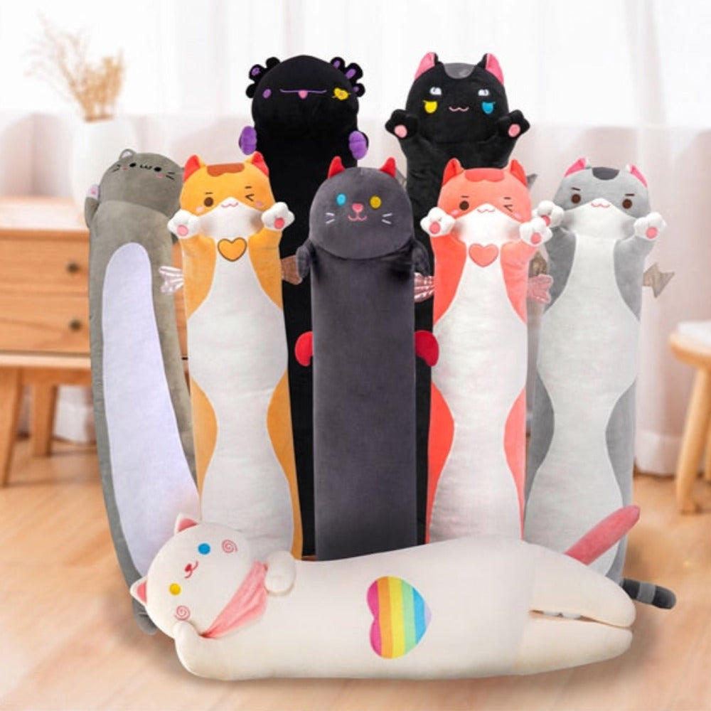 Tubular Axolotl Salamander Rabbit Cat Pillow Plush Stuffed Animal (19 Styles) 70CM-110CM