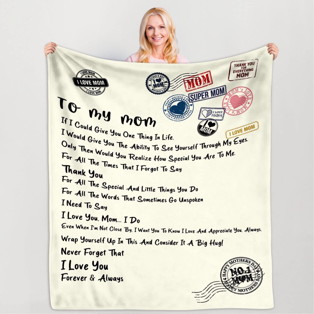 Message "To My Mom" Blanket (16 Style)