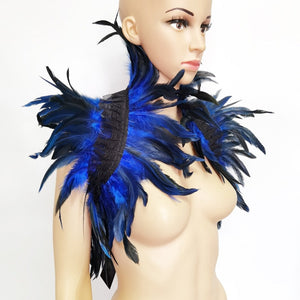 Gothic Collar Feather Shawl Shoulder Wraps Cape (18 Options) One Size Fits Most