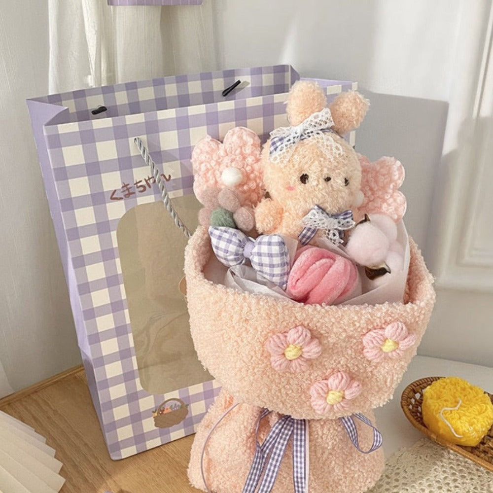 Kawaii Bunny Plush Doll Bouquet Flower (10 Options) with Gift Bag