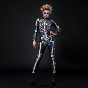 3D Anatomical Skeleton Hooded Bodysuit Costume (10 Styles) S-XL