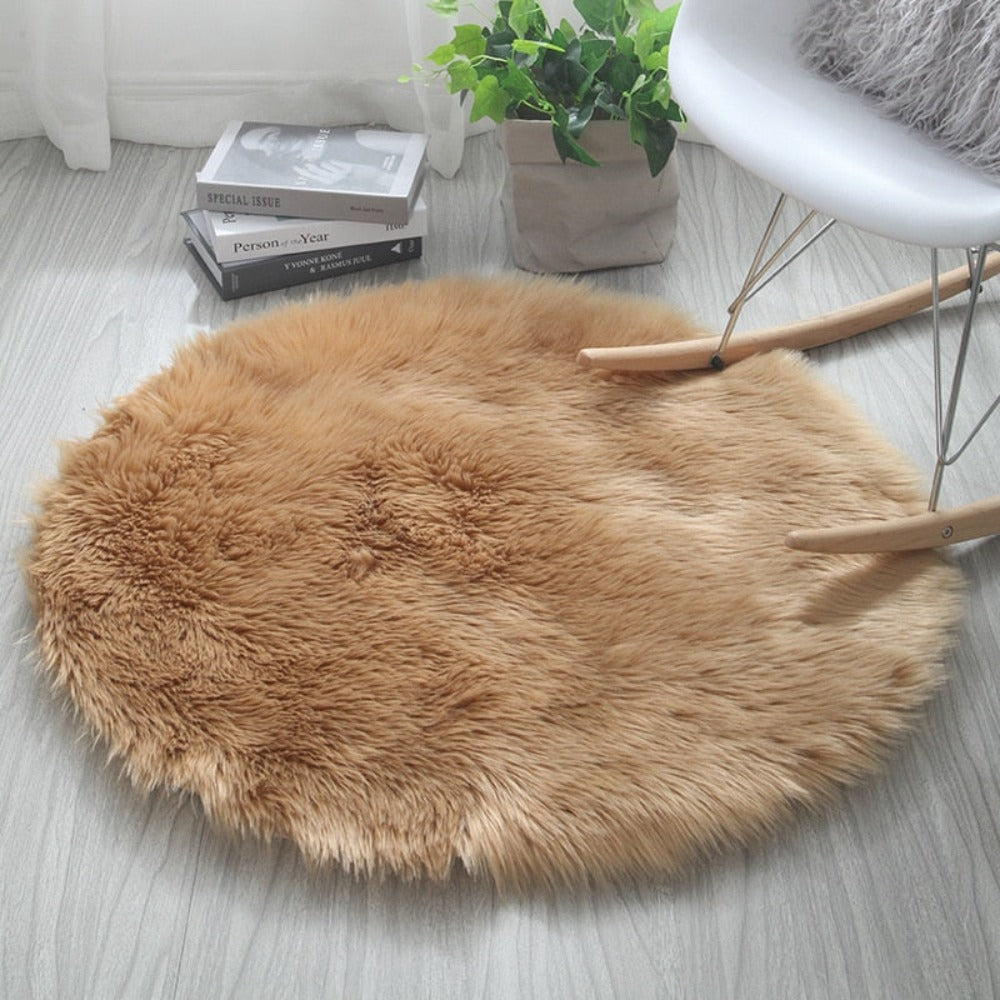 Fluffy Mat Round Plush Carpet Rug (19 Style) 40CM-180CM