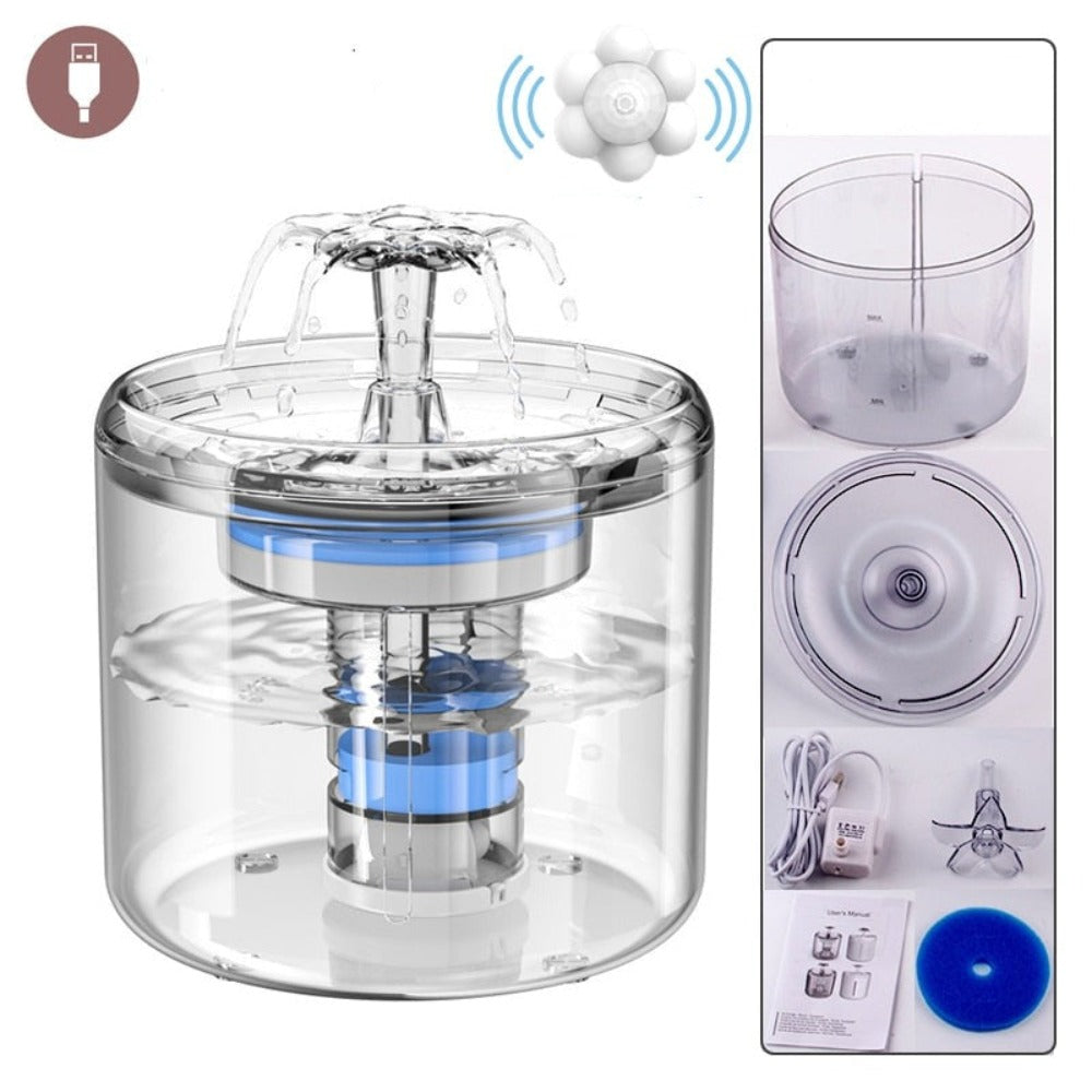 Pet Drinking Water Fountain (3 Options) with LED Sensor Motion