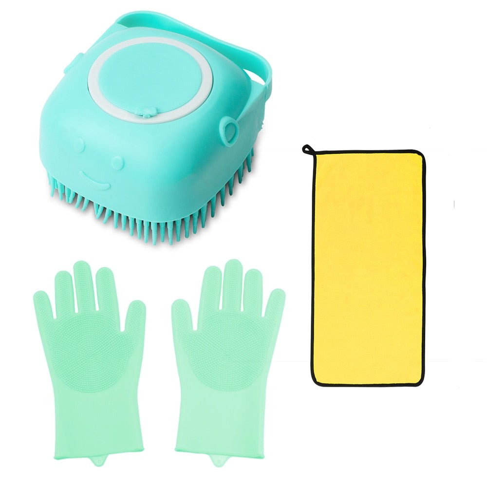 Pet Bath Scrub Grooming Brush Kit (4 Options