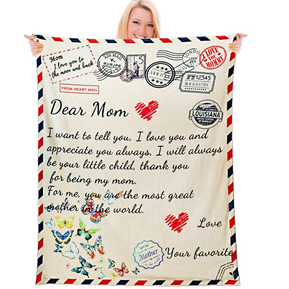 Message "To My Mom" Blanket (16 Style)