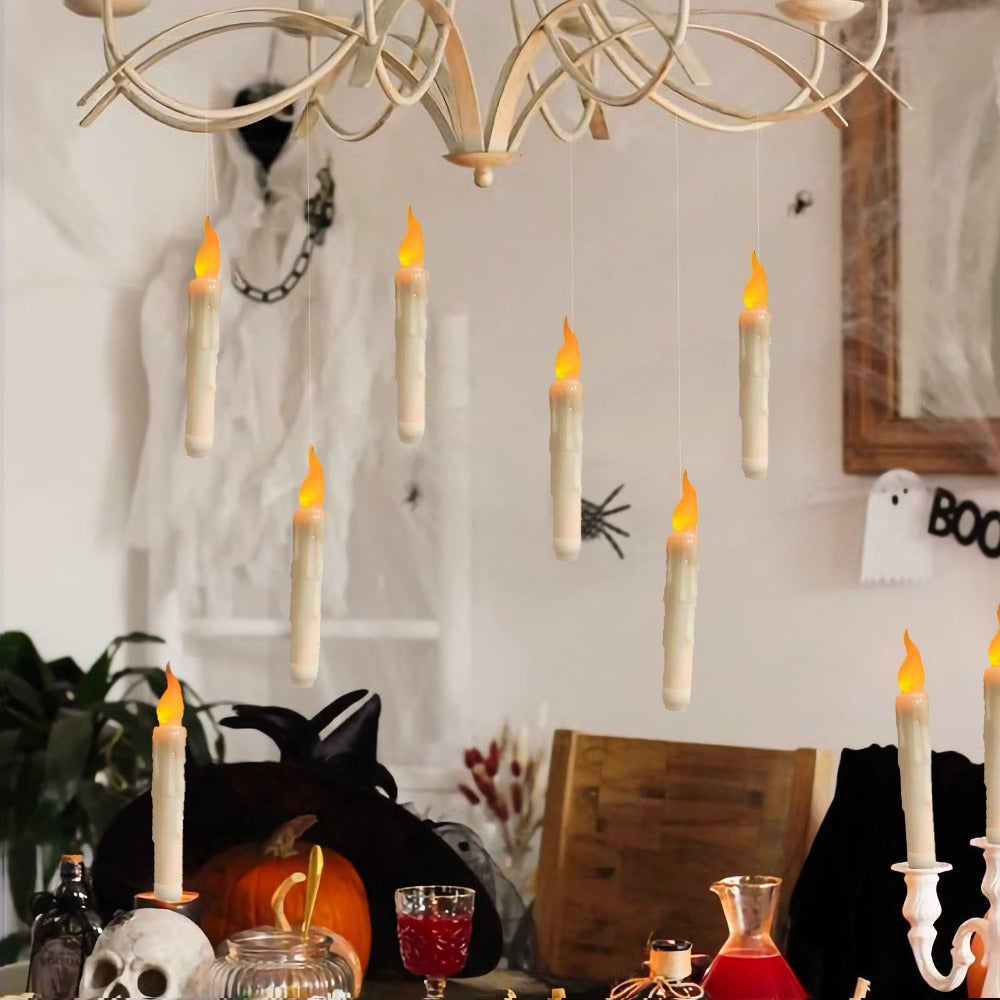 Floating LED Candle Lamp Halloween Décor (3 Sets) with Remote Control