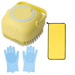 Pet Bath Scrub Grooming Brush Kit (4 Options