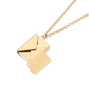 Custom Personalized "Love Letter Envelope" Pendant Necklace