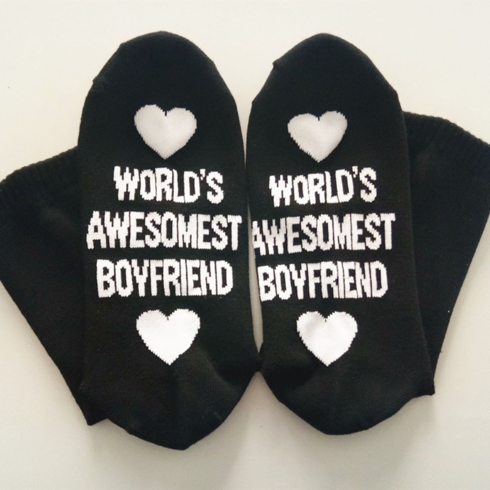 World's Awesome Girlfriend Boyfriend Socks 