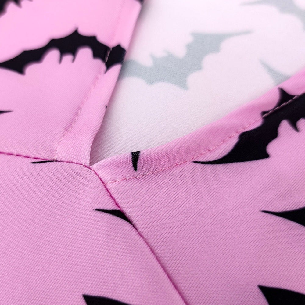 Gothic Printed Bat V-Neck Fairy Dress (2 Colors) S-2XL