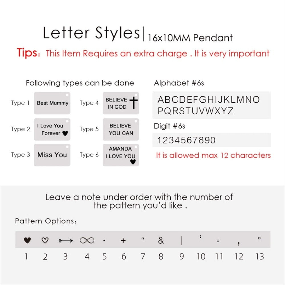 Custom Personalized "Love Letter Envelope" Pendant Necklace