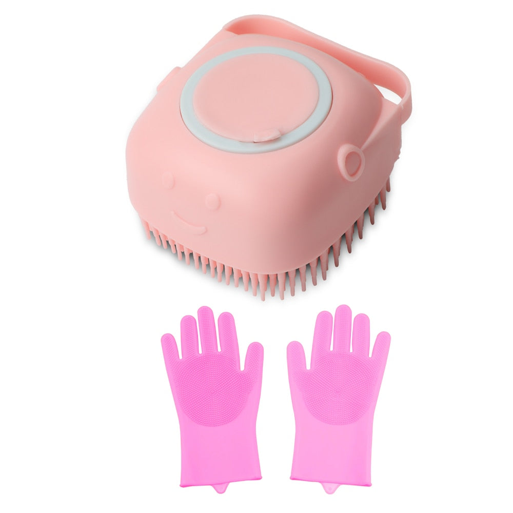 Pet Bath Scrub Grooming Brush Kit (4 Options