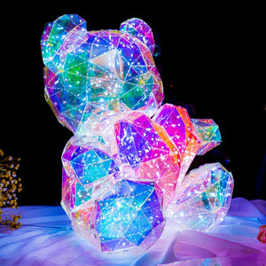 Galaxy Rainbow Glow Bear Heart Luminous Light Up (4 Options) with Gift Box
