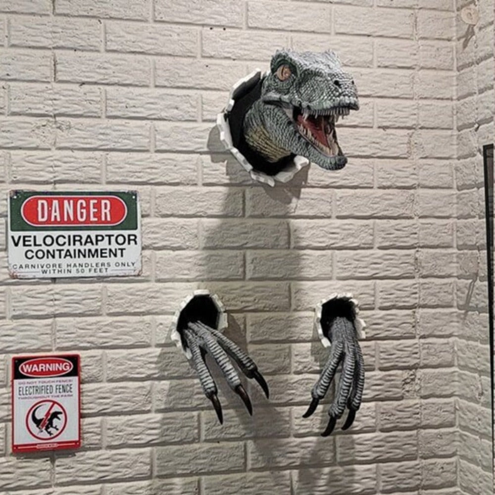 3D Dinosaur Head Wall Mounted Set Home Décor (2 Colors)
