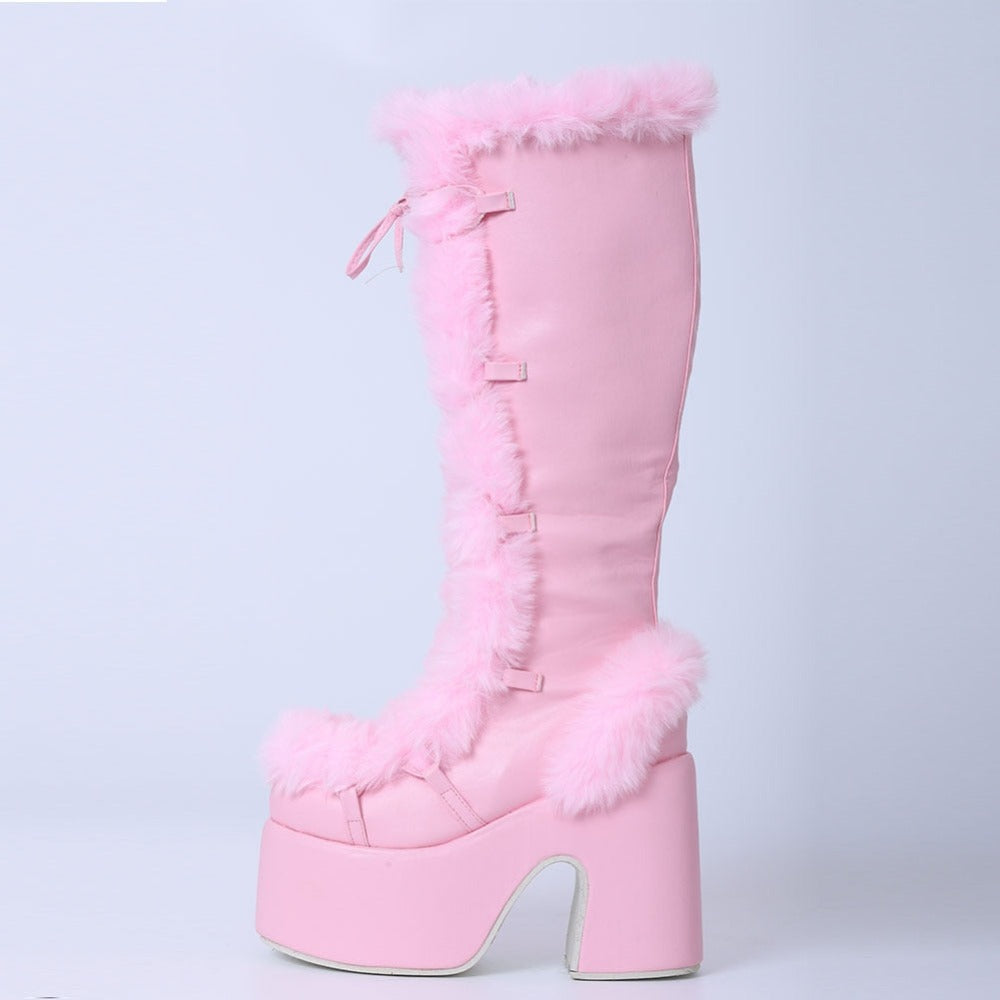 Knee High Heel Platform Winter Boots (5 Color) Size 5-10.5
