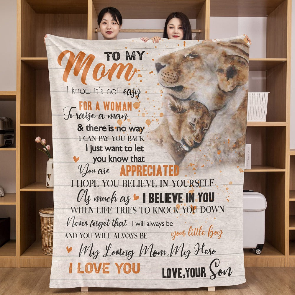 Message "To My Mom" Blanket (21 Style)