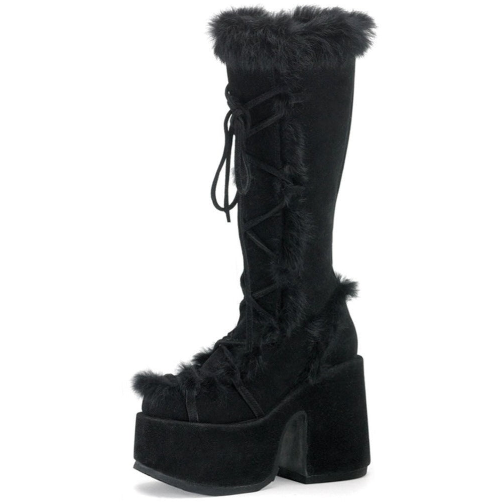 Knee High Heel Platform Winter Boots (5 Color) Size 5-10.5