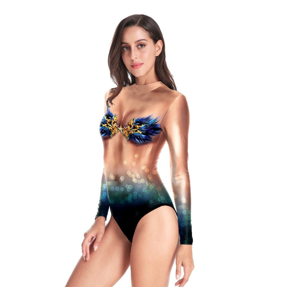 Mermaid Fish Scale Long Sleeve Swimsuit (11 Styles) S-XL