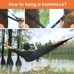 Camping Hammock with Pop Up Mosquito Net ( 3 Colors)