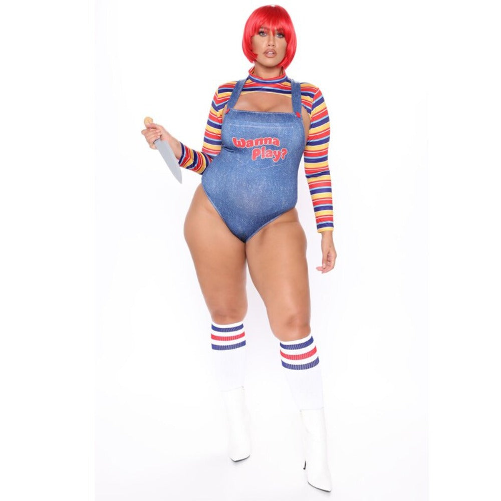 Killer Chucky Doll Bodysuit Costume Set (2 Styles)