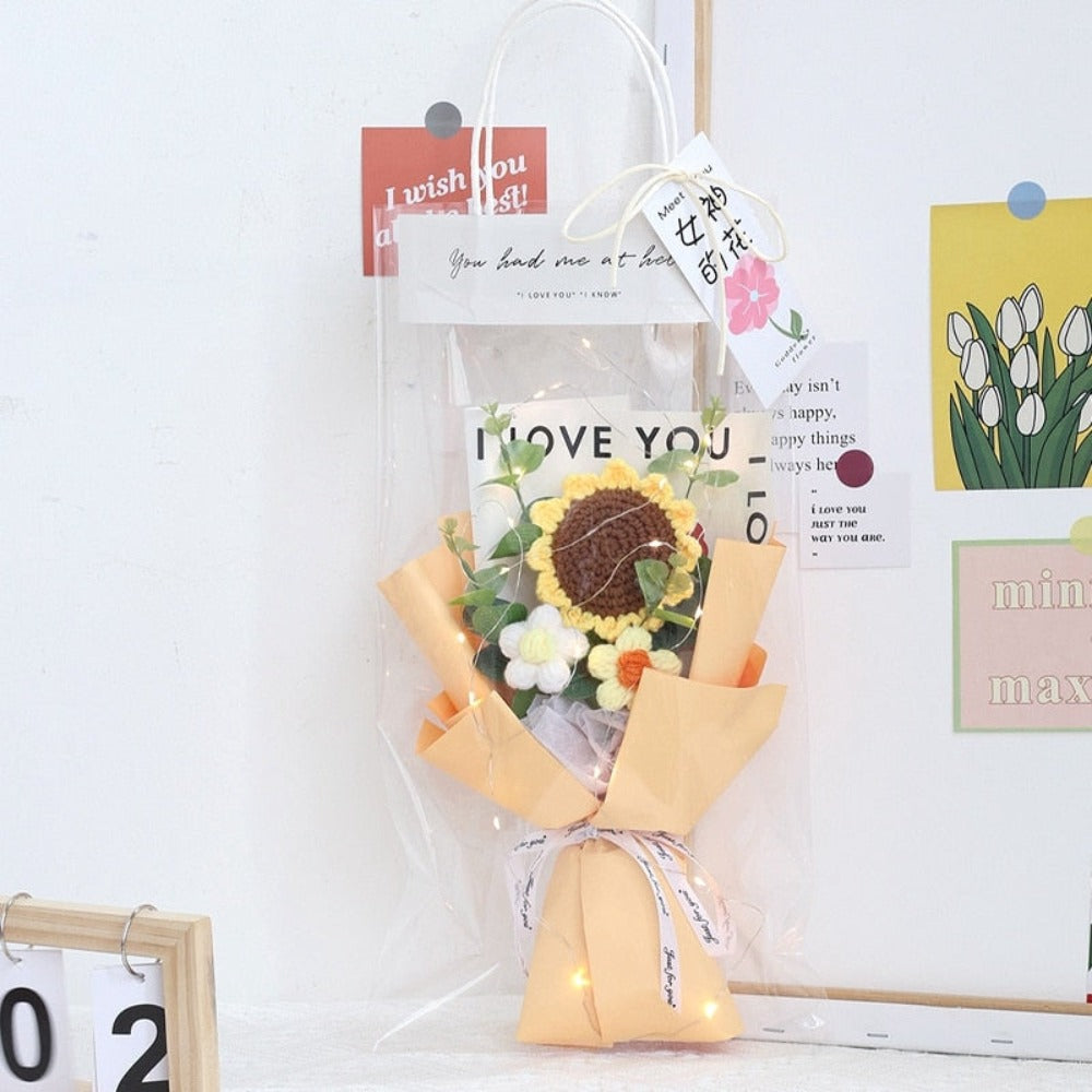 Sunflower Plush Bouquet Flower (14 Options) with Gift Bag