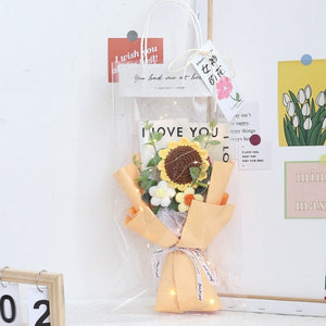 Sunflower Plush Bouquet Flower (14 Options) with Gift Bag