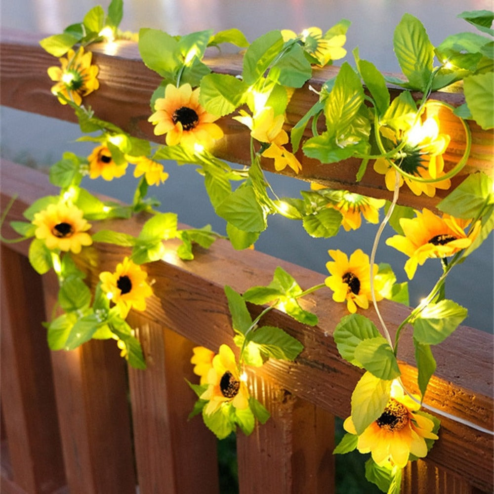 LED Green Leafs String Vine Fairy Lights