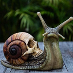 Snail Skull Figurine Ornament Décor 