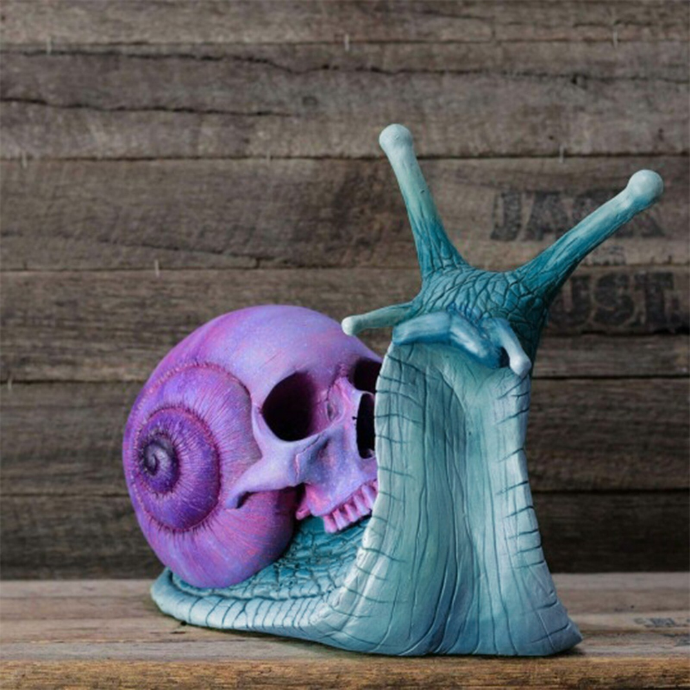 Snail Skull Figurine Ornament Décor 