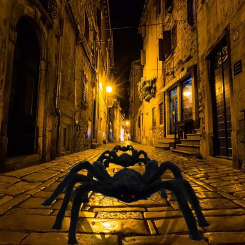 Halloween Giant Black Spider Pillow Plush Stuffed Animal (3 Sizes)