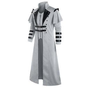 Gothic Medieval Long Jacket Trench Coat (2 Colors) S-5XL