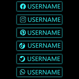 Personalized Gamer Tag Custom Twitch Wall Lamp (12 Styles) with Remote Contro