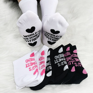 World's Awesome Girlfriend Boyfriend Couple Socks