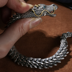 Viking Dimensional Chain Dragon Bracelet (5 Sizes) 2 Style
