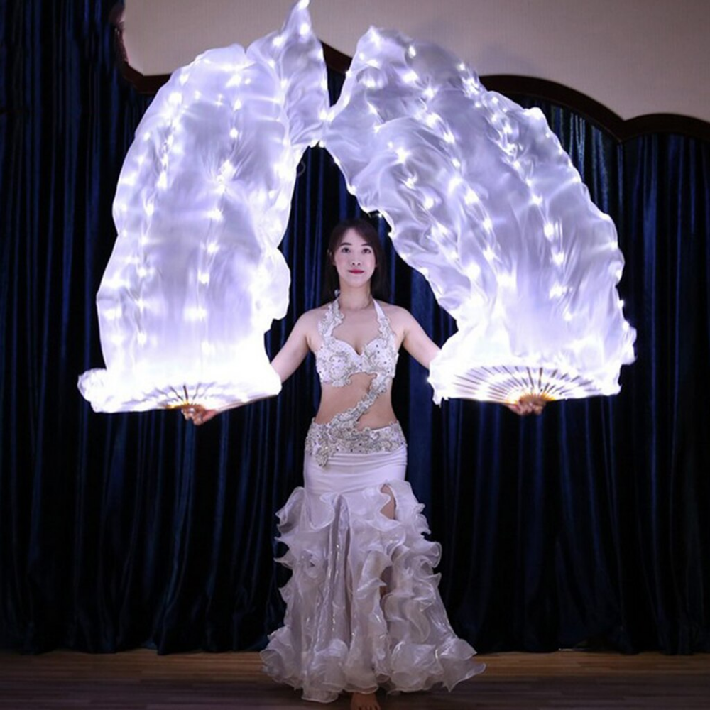 Belly Dance LED Silk Fans (4 Colors)