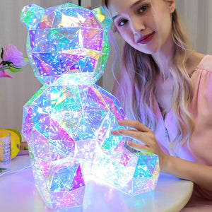"Galaxy Crystal Bear" Luminous Lights Up