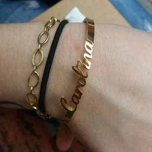 Custom Laser Cut Infinite Name Bangle Bracelet