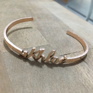 Custom Laser Cut Infinite Name Bangle Bracelet