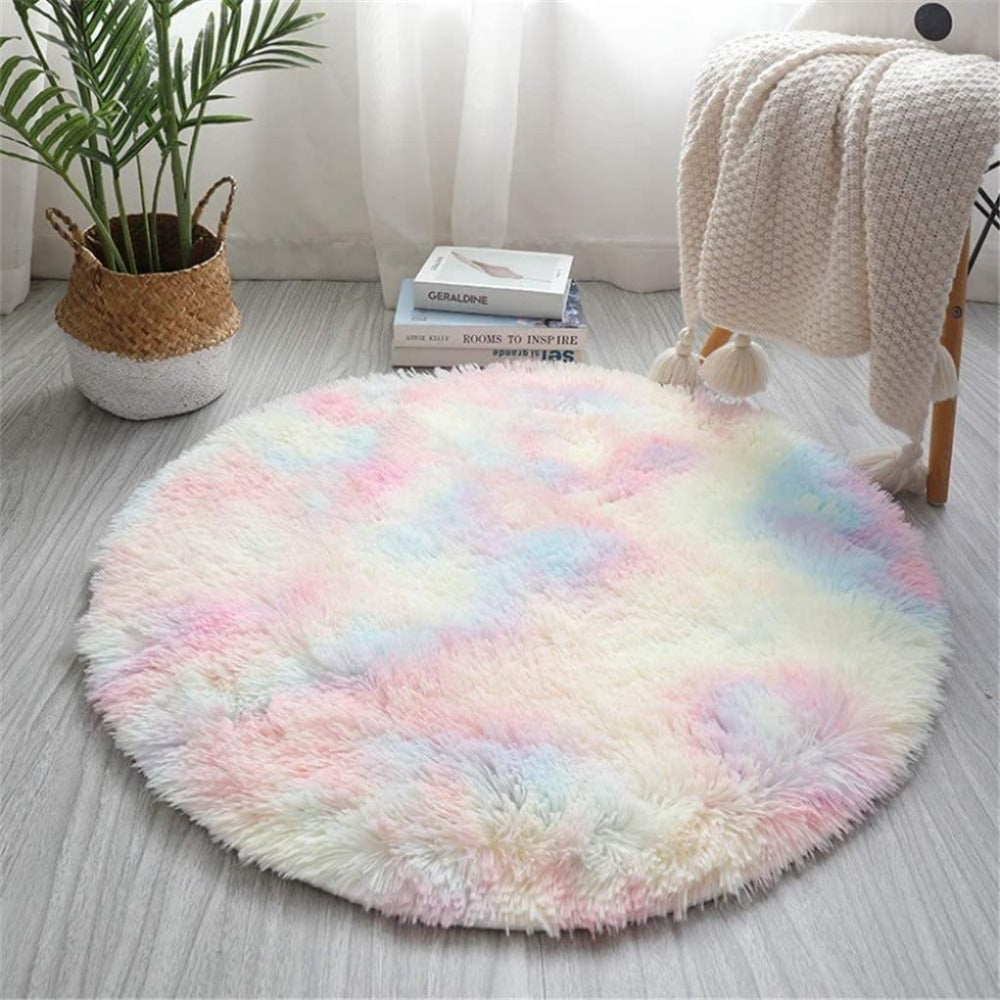 Fluffy Mat Round Plush Carpet Rug (19 Style) 40CM-180CM