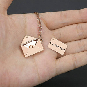 Custom Personalized "Love Letter Envelope" Pendant Necklace