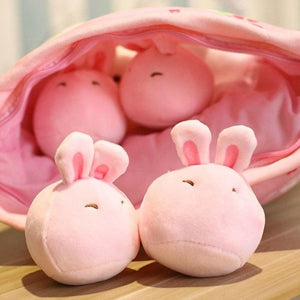 Kawaii Bunnies Marshmallow Pillow Plush Bag Stuffed Animal (3 Styles/Large 48cm(8pcs))