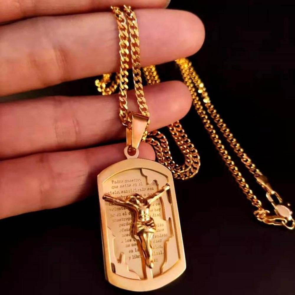 Holy Cross Jesus Bling Bracelet and Necklace Set (3 Styles)