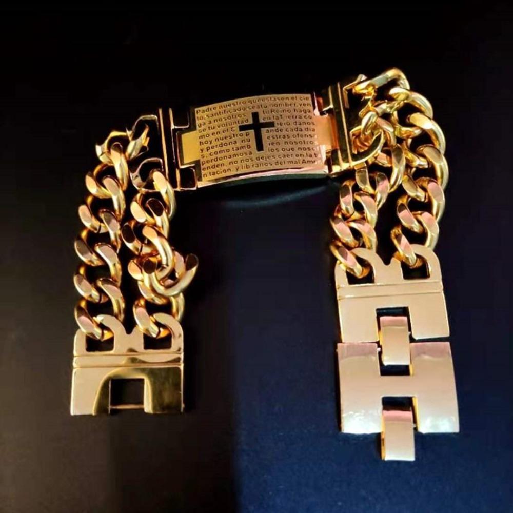 Holy Cross Jesus Bling Bracelet and Necklace Set (3 Styles)